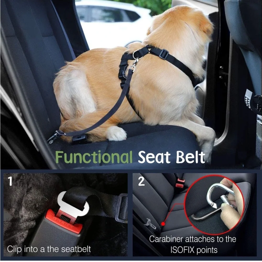 Dog Safety Seatbelt Vest Harness for Car